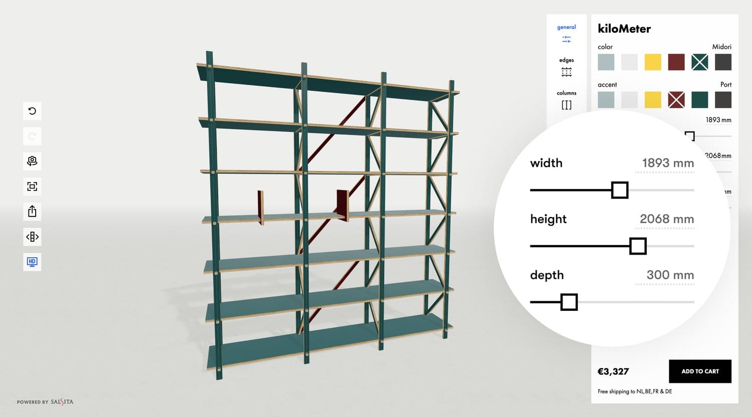 parametric furniture 3d model